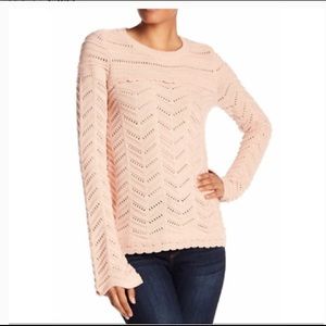 Catherine Malandrino pink eyelet sweater